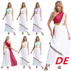 DE Damen Griechische Göttin Kostüm Römische Kleid Griechin Römerin Toga Kostüm - Bild 1 von 62