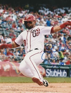 GERARDO PARRA WASHINGTON NATIONALS WS CHAMPS 2019 ACTION SIGNED 8x10 - Picture 1 of 1