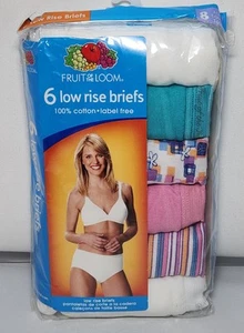 2009 Fruit of the Loom 6 Low Rise Women’s Briefs Size 8 – New/Sealed - Picture 1 of 6
