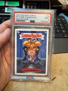 Garbage Pail Kids Rock N Roll Hall of Lame MY NAME IS MARSHALL 1b PSA 9 EMINEM - Picture 1 of 2