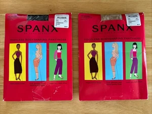 2 PARES DE PANTIMEDIAS MOLDEADORAS SPANX TALLA E NEGRAS Y DESNUDAS SIN PIES NUEVAS CON ETIQUETAS - Imagen 1 de 2