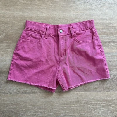 Pantalones Cortos de Jean de Tiro Alto Azul Marino Antiguo Niñas Talla 16 Rosa Lavado Foto 1 de 4