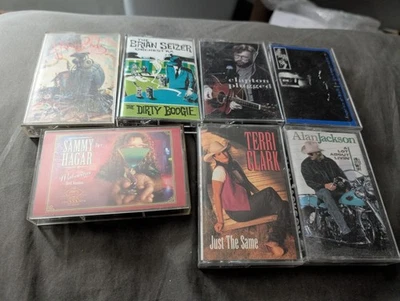 All 90s Country Rock dance 7 Cassette Lot: Hagar, Snap, Brian Setzer, 4 Non Foto 1 de 4