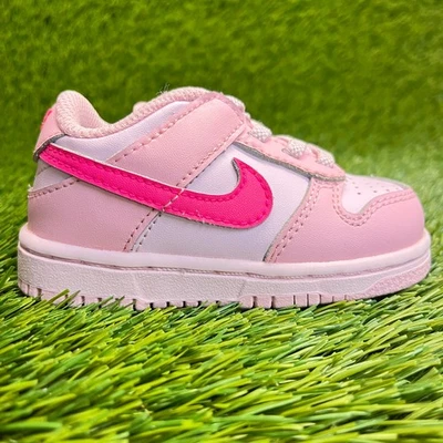 Nike Dunk Low Toddler Size 5C Triple Pink Athletic Leather Shoes Sneakers - Image 1 of 4