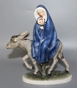 Goebel Christmas Robson Flight Into Egypt Mary and Baby Jesus on Donkey Figurine - Picture 1 of 7