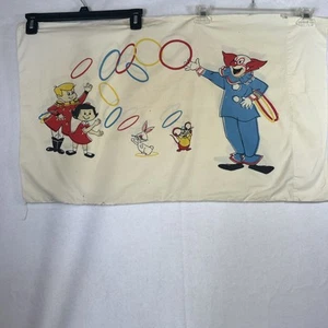 Bozo the Clown Vintage Pillow Case Standard Size Wamsutta Made In USA 1960s - Picture 1 of 9
