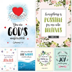 Tarjetas de las Escrituras - Juego de 24 hojas en blanco de versículos bíblicos en caja con sobres - Chri - Imagen 1 de 12