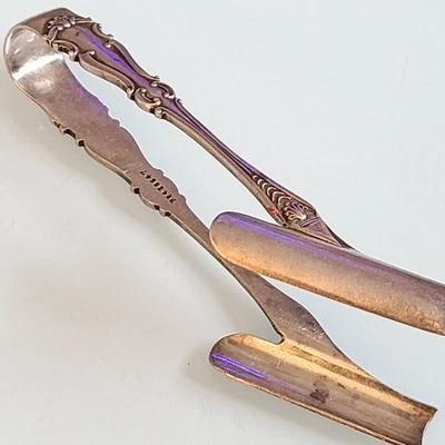 Pinzas de azúcar Lee & Wigfull 1904 de colección con extremos de pala Sheffield EPNS Foto 1 de 4