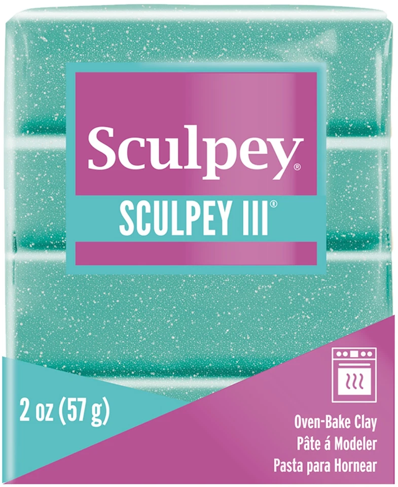 Sculpey III Oven-Bake Clay 2oz-Turquoise Glitter - 5 Pack - Image 1 of 1