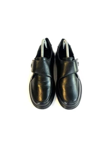 NUEVO Zapatos Mocasines Ingaro 'Evans' Cuero Negro Monje Correa Mujer Talla 9 M - Imagen 1 de 12