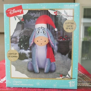 3,5 piedi LED Eeyore Asino Gonfiabile Natale Soffiato Decorazione Giardino NUOVO - Foto 1 di 5