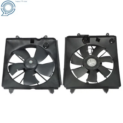 2pcs Left+Right Side A/C Condenser Cooling Fan Radiator For Honda CR-V 2007-2009 Foto 1 de 4