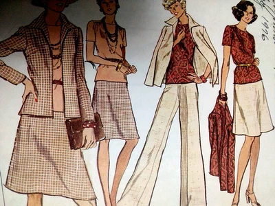 Vogue 8806 Jacket Skirt Pants Blouse Overblouse Sewing Pattern Ladies 12 Easy - Image 1 of 4