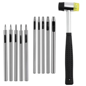 10 Pcs Leather Hole Punch Tool Set, 0.5mm-3.5mm Round Hole Punch Working Tool... - Picture 1 of 6