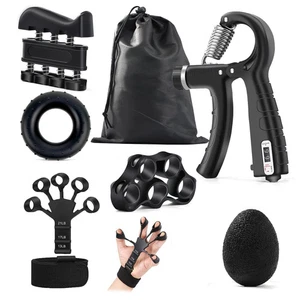Grip Strength Trainer Kit Confezione da 1-6 Rafforzatore Impugnatura Manica per Costruzione Muscolare - Foto 1 di 13