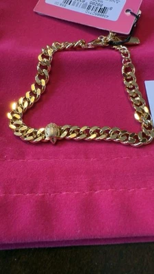 KURT GEIGER LONDON Authentic Gold Curb Chain Eagle Bracelet NWT - Image 1 of 4