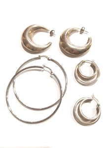 3 Paar Kreolen, 925 Silber, TOP  ! ! ! - Bild 1 von 2