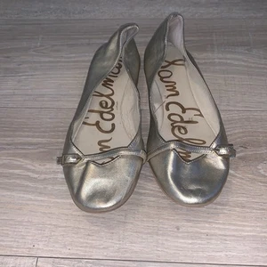 Sam Edelman Ballerinas Metallic Gold Schnalle 8,5 - Bild 1 von 7