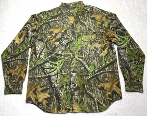 Field Staff Mossy Oak Obsession Camo Vented Twill Long Sleeve Shirt Mens L Large - Picture 1 of 18