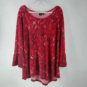 Rafaella 3/4 Arm Mehrfarbig Top Tunika 3X Rundhals High Low Verzierungen  - Bild 1 von 8