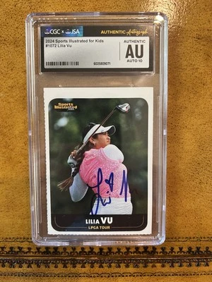 LILIA VU USA SIGNED 2023 SI FOR KIDS RC JSA AUTHENTIC AUTO GRADE 10 - Image 1 of 2