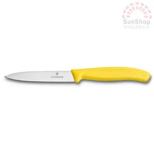 100% Genuine! VICTORINOX Swiss Made Classic 10cm Vegetable Knife Yellow! - Picture 1 of 3