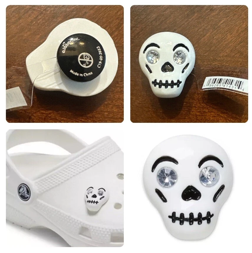 Crocs Jibbitz Charm Hopeless Romantic Skull • Authentic Jibbitz (RARE)