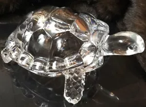 Animal Figurine Tortoise Cristal d'Arques Turtle Paperweight. Made in France - Bild 1 von 4