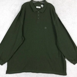 Covington Mens Shirt Polo Hunter Green Drop Needle Long Sleeve Big Tall 4XL New - Picture 1 of 7