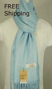 Pashmina/Schal/Tuch/Halstuch, hellblau Seide, Kaschmir. weich*030 - Bild 1 von 2