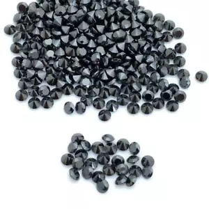 Wholesale Lot of 2mm Round Facet Natural Black Spinel Loose Calibrated Gemstone - Picture 1 of 5