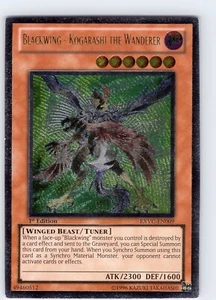 Yu-Gi-Oh Blackwing - Kogarashi The Wanderer EXVC-EN009 1st Ed Ultimate Rare NM - Picture 1 of 2