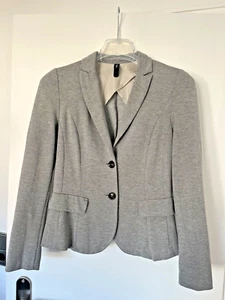 MARC CAIN Klassischer Jersey Blazer Damen Größe N3, DE 38 grau Business-Look - Bild 1 von 5
