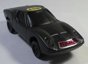GREEK 80's BATMAN BATMOBIL LAMBORGHINI MIURA 6'' PLASTIC TOY CAR GREECE MADE A - Picture 1 of 11