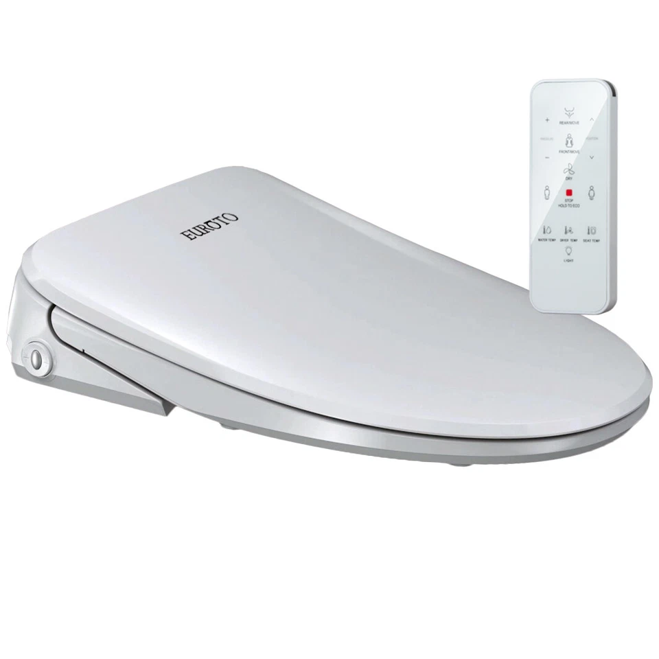 Smart Electric Bidet Toilet Heated Seat Elongated LCD Auto Flush Dry Night Light - Image 1 of 4