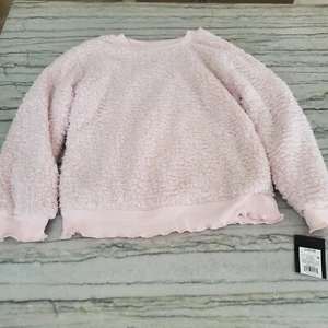 NWT - Art Class Girls Light Pink Plush Pullover Sweatshirt Size L 10/12 - Picture 1 of 8