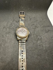 Fossil FS5253 Men's Silicone Analog Brown Dial Quartz Genuine Wrist Watch XX409 - Picture 1 of 4