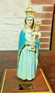 Holzfigur Madonna mit Kind. Handarbeit 1900 Litauen - Bild 1 von 2