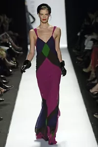 DIANE VON FURSTENBERG Maxikleid Seide Chiffon mehrfarbig hinten offen Kleid 2 - Bild 1 von 6