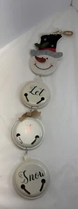 Metal snowman jingle bells Christmas decoration Holiday Door Decor - Picture 1 of 4