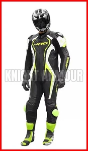 NEW RACING 1 PIECE MOTORCYCLE MOTORBIKE MOTO GP BIKER REPRO LEATHER SUIT - Picture 1 of 8