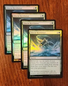 4x FOIL Glacial Revelation sorcery cards - Modern Horizons - NM/VG - Picture 1 of 1