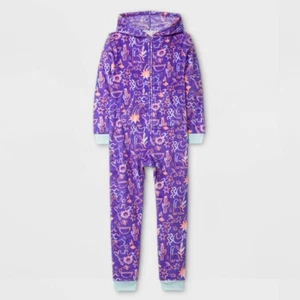 Mädchen Katze & Jack Kapuze Decke Schlafanzug Pyjama Overall-violett S 6/6X lila - Bild 1 von 1