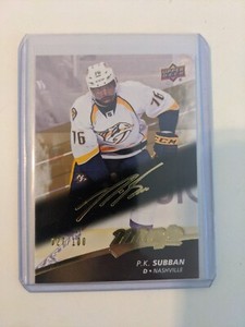 P.K. Subban Nashville Predators Upper Deck 2017-18 MVP Gold Script /100
