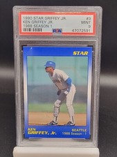 1990 Star #3 Ken Griffey Jr. Mariners 1988 RC PSA 9 MINT POP 5 no 10s set break