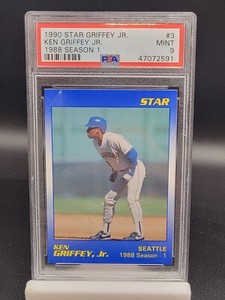 1990 Star #3 Ken Griffey Jr. Mariners 1988 RC PSA 9 MINT POP 5 no 10s set break