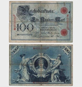 Germany - 1896 - 100 Mark - "VG-" #CO4469 - Picture 1 of 6