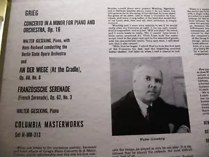 1937 Hans ROSBAUD Walter GIESEKING GRIEG Piano Concerto COLUMBIA Set 313 Berlin - Picture 1 of 5