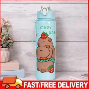 700 ml Capybara Cute Water Cup mit Stroh & Handle Travel Water Flasche (grün) - Bild 1 von 8