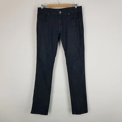 Volcom Mens Size 32 Dark Blue Straight Leg 2x4 Jeans - Image 1 of 4